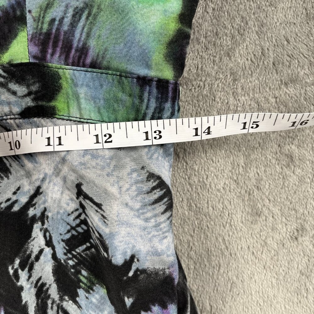 American Eagle Outfitters Dress Women’s M Black Tropical Print Mini Fit & Flare - Picture 6 of 7